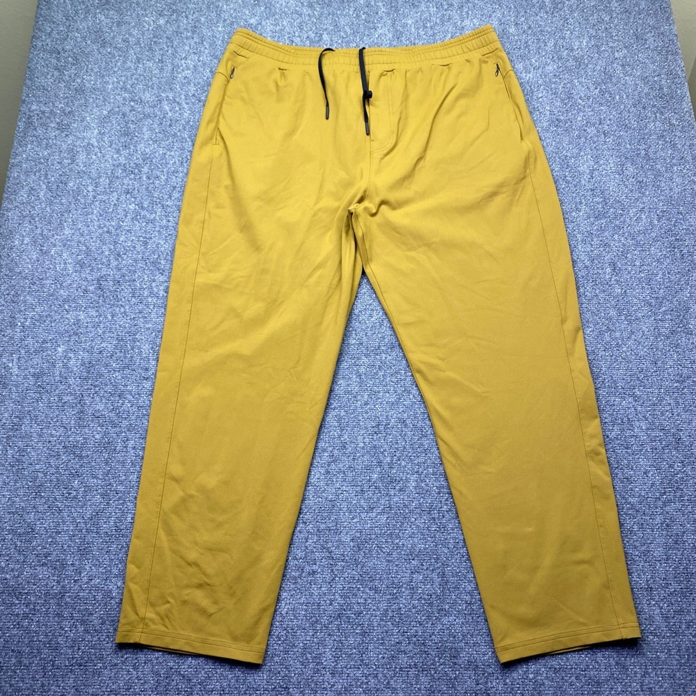 Public Rec All Day Every Day Pants Mens Sz 42 Mustard Yellow Ochre ADED Tapered
